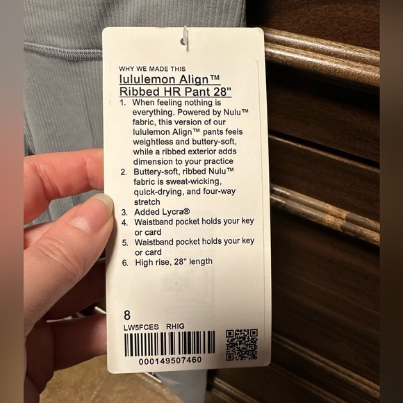 NWT Lululemon Align Ribbed HR Pant 28” Size 8 - Picture 4 of 5
